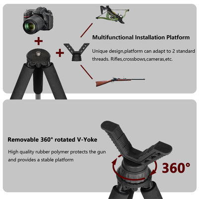 Lightweight Shooting Stick With 90cm Folded Length And Leg Angle Adjustment