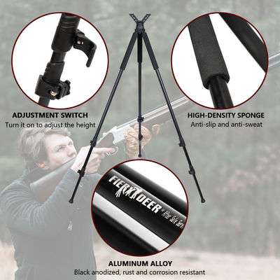 Lightweight Shooting Stick With 90cm Folded Length And Leg Angle Adjustment